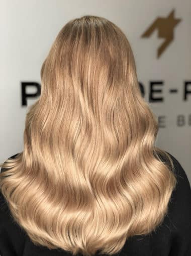 Blonde hair after soft lightening